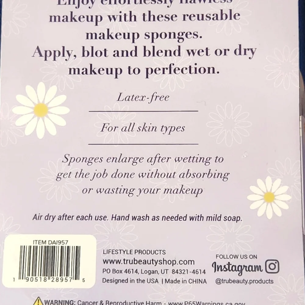 4-Pack Makeup Sponges with Reusable Storage Case